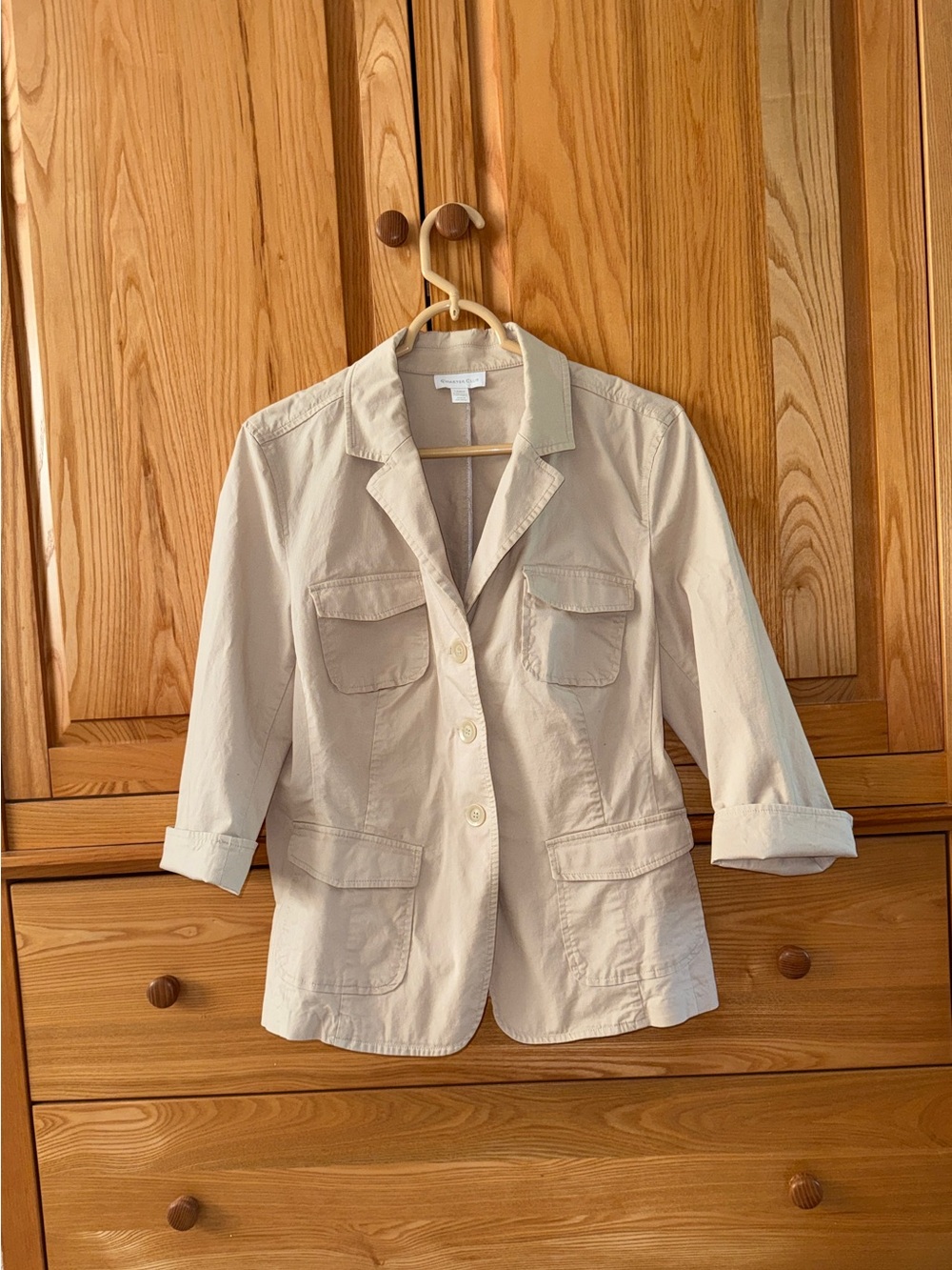 Charter Club Beige Spring Jacket L